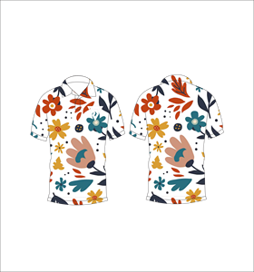 Polo con estampado floral abstracto blanco para hombre, camiseta informal de manga corta, camiseta de golf a la moda de verano - Product Image 6