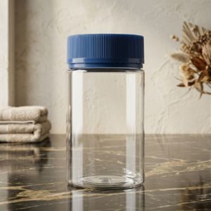 8 oz Wide Mouth <b>Plastic</b> <b>Jars</b> with Lids Round PET <b>Plastic</b> Clear Childproof Cap for Supplements, Vitamins and Candy Packaging - Product Image 3