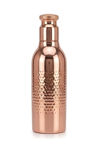 <b>Copper</b> Finished <b>Screw</b> Cap Matt Green Finished <b>Copper</b> Bottles - Product Image 2