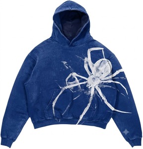 Hoodie court épais et ample personnalisé avec étiquette en caoutchouc, survêtement court en molleton vierge surdimensionné, sweats à capuche et sweat-shirts lourds pour hommes - Product Image 1