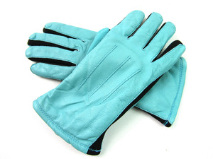 Guantes de cuero hasta la muñeca, transpirables, sin forro, estilo liso, para uso diario, colores de primavera y otoño, rojo, marrón, amarillo, azul - Product Image 4