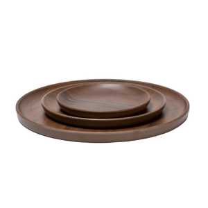 Plato de Madera Grabado Hecho a Mano, Ecológico y de Lujo, Personalizable, Diseño Moderno, Plato de Servir Premium para el Hogar, Camping y Cenas - Product Image 1