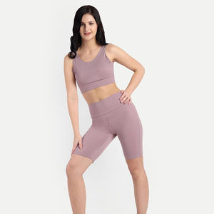 Diseña Tu Propio Logotipo, Conjunto de Yoga para Mujer, Nuevo Conjunto Corto de Spandex para Mujer, Ropa de Gimnasio al por Mayor, Conjuntos Cortos de Yoga para Mujer - Product Image 4
