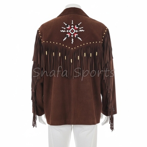 Women Western Style Cowgirl <b>Suede</b> Leather Quality Fringed <b>Jacket</b> Use High Quality Wholesale Leather <b>jackets</b> - Product Image 2