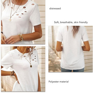 Camiseta de Mujer de Alta Calidad con Diseño Moderno y Estilo Desgastado en Venta 2026, Camisetas Casuales de Estilo Clásico para Mujer en Venta en Línea - Product Image 4