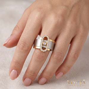 Anillo de Moissanita Ovalado con Halo, Protector de Anillo Oura de Plata de Ley 925 Sólida, Funda Decorativa Exterior para Joyería Fina de Mujer - Product Image 1
