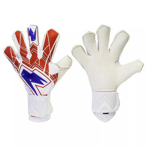 Football Goalkeeper Gloves PU <b>Full</b> Finger Non <b>Slip</b> Breathable Adjustable Wrist Strap Hook Loop Closure Unisex Silicone Printing - Product Image 1