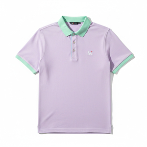 Chemise Homme Style Vintage en Tissu Tricoté Toile Unie Respirante à Manches Courtes avec Broderie Logo Personnalisé Rétro Business - Product Image 1