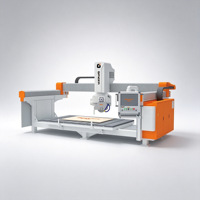 Scie à pont CNC 5 axes GANGER, machine de découpe automatique intelligente de dalles de pierre pour comptoirs, machine de découpe de pierre pour atelier de pierre