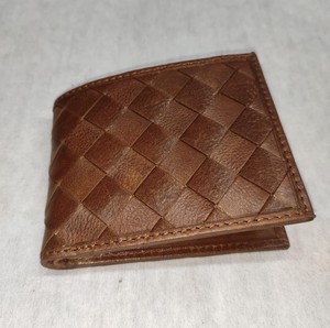 Hand Weaved Textured Genuine Leather Purse RFID Protected Slim Minimalistic Two Fold <b>Wallet</b> Custom MOQ Worldwide Shipping Export - Product Image 6