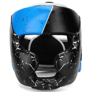 Protector de cabeza de boxeo de entrenamiento personalizado al por mayor protector de cabeza de Taekwondo para niños boxeo Uniex cuero MMA Fighting Head Guard Equipo de Boxeo - Product Image 1