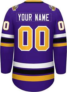 Maillot de hockey sur glace 100% polyester respirant brodé, design personnalisé, couleurs et tailles personnalisées, prix raisonnable, maillot de hockey sur glace - Product Image 2