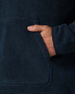 Veste polaire pour homme, bleu marine, col zippé, coupe classique, décontractée, respirante, en polyester tricoté, couleur unie, pour l'automne - Product Image 4
