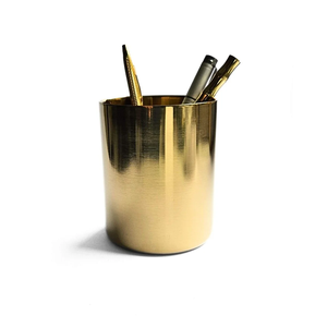 Brass Pen Holder Handmade Latest Piece Brass Pen Holder Desktop Storage Container <b>Table</b> Decoration & Accessories - Product Image 2
