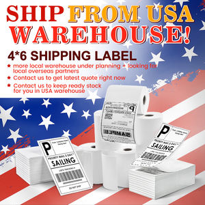 Vela a granel en blanco 500 hojas integradas 4X6 A6 papel térmico etiqueta de envío rollo de pegatinas - Product Image 5