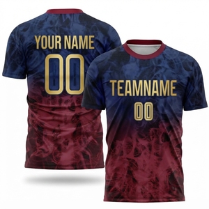 เสื้อฟุตบอลชายแบบซับลิเมชั่นสั่งทำพิเศษ คอวี แขนสั้น สีเขียว เหลือง แดง บล็อกสี ระบายเหงื่อได้ดี ทรงแอธเลติก - Product Image 4