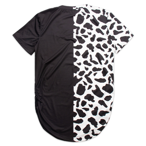 Women's Asymmetric V-Neck Long T-Shirt Animal Print Color Blocked Loose Fit Short Sleeve Breathable Polyester <b>Top</b> 2026 - Product Image 2