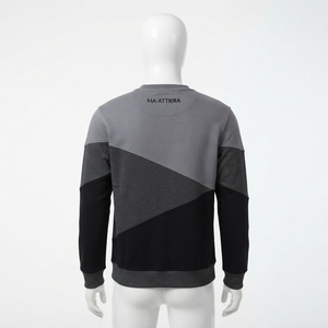 Sudadera de cuello redondo con bloques de color para hombre, estilo casual urbano, jersey de manga larga de forro polar, venta al por mayor personalizada - Product Image 4