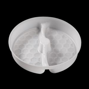 Plateau rond en plastique PP à 2 compartiments, qualité supérieure, pour gobelets et bols en papier, échantillon disponible, vente en gros - Product Image 2