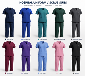 Custom Hospital <b>Uniform</b> <b>Scrub</b> Set | Medical Nursing <b>Uniform</b> with Multiple Pockets for Doctors, Nurses & Healthcare Staff - Product Image 6