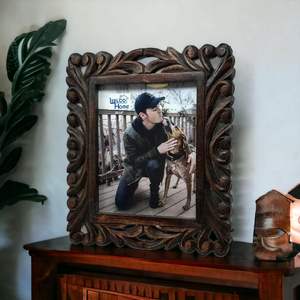 Cadre photo en bois massif naturel, design minimaliste moderne, pour bureau, décoration intérieure contemporaine - Product Image 6