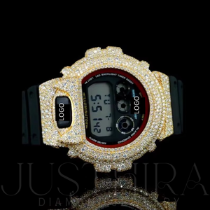 Frosted Crystal <b>Watch</b> <b>Case</b> Kit Stainless Steel Octagonal Luxury Eye Catching Timepiece Frame Upgrade Moissanite Diamond <b>Watch</b> - Product Image 2