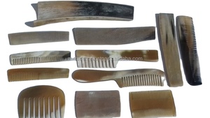 Peigne à cheveux en corne de buffle naturel, écologique, fait à la main, multi-usages - Couleur et taille personnalisables pour le massage de la barbe - Product Image 3