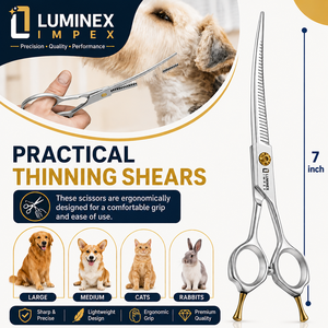 Ciseaux professionnels pour toilettage des animaux, pour couper les poils des animaux, ciseaux de toilettage pour une coupe lisse et facile, professionnels - Product Image 2