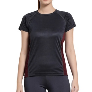 Camiseta de Algodón de Manga Corta para Mujer, Cuello Redondo, Color Sólido, Transpirable, Venta al por Mayor de Fábrica, Personalizable con Logotipo - Product Image 1