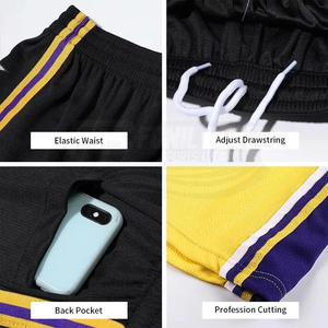 Pantalones Cortos Deportivos de Baloncesto para Hombre, de Algodón, Transpirables, Sublimados, con Cordón Ajustable, de Secado Rápido, Personalizables con Logotipo - Product Image 5