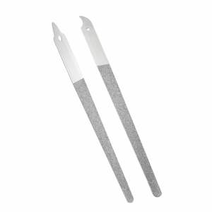 UBI - Juego de 2 Limas de Uñas para Pedicura, Doble Cara, Acero Inoxidable, Diseño de Diamante, Punta Curva y Afilada, Duraderas, 7.9 Pulgadas, Nuevas - Product Image 5