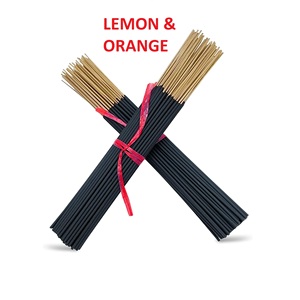 Varillas de incienso de limón y naranja natural, suministro al por mayor a precio líder, caja de embalaje de incienso, incienso indio (negro) - Product Image 1