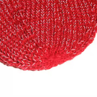 Bonnet unisexe tricoté à la main 100% acrylique, casquette décontractée d'hiver noire avec motif moucheté blanc, taille adulte 56-58CM