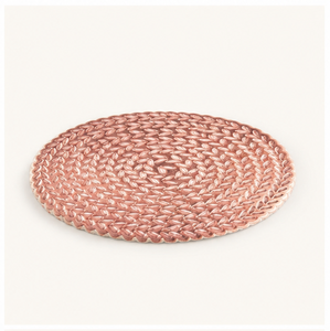 Elegant Rose Gold Copper <b>Coaster</b> With Woven Leaf Pattern Non-Slip & Heat Resistant Metal <b>Drink</b> Mat <b>For</b> Home Decor Barware Mats - Product Image 6