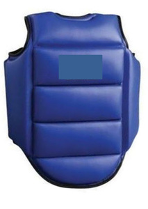 เสื้อเกราะป้องกันอกสำหรับชกมวย MMA ยี่ห้อ Lawd Sports สีขาว ทำจาก PVC/หนัง/PC ลายเป้าหมายสีน้ำเงิน ระบายอากาศได้ดี ปรับขนาดได้ ออกแบบตามสั่ง สำหรับฝึกซ้อม - Product Image 3