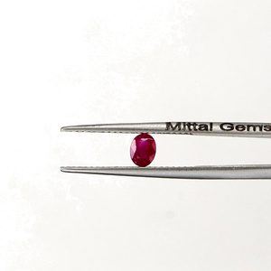 Rubis de Birmanie naturels non traités, ovales calibrés 4x5mm, pierres précieuses de rubis naturelles facettées pour la création de bijoux, prêtes à l'emploi - Product Image 2