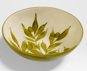 Bol à fruits en céramique solide personnalisé avec motif méditerranéen, non toxique et compatible lave-vaisselle, idéal pour les cadeaux d'affaires - Product Image 1
