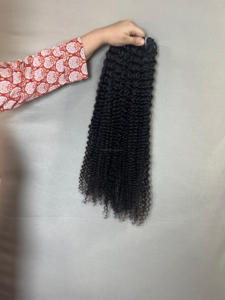 Extensiones de cabello Remy rizado indio virgen 100%, onda suelta, cutícula sin procesar alineada, al por mayor precio de fábrica, humano - Product Image 2