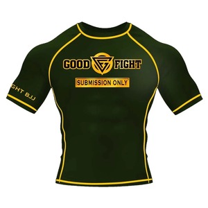 Camiseta de Compresión para Hombre, Manga Corta, Protección contra Rozaduras, MMA, BJJ, Sin Gi, Capa Base Atlética, Secado Rápido, para Gimnasio y Entrenamiento - Product Image 1