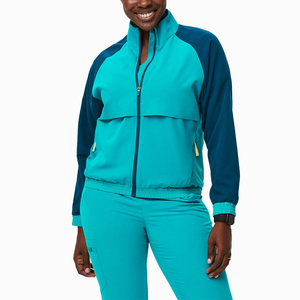 Uniformes de Enfermería para Mujer, Cómodos, Azules, de Manga Larga, para Centro de Atención Médica, de Poliéster y Rayón, Conjuntos de Uniformes para Hospital - Product Image 2