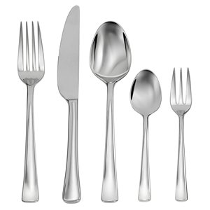 Ensemble de couverts modernes en acier inoxydable, finition miroir, passe au lave-vaisselle, couteau, fourchette, cuillère, vaisselle de mariage, couverts de table, hôtel - Product Image 1