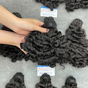 Extensiones de Cabello Rizado Natural de Alta Calidad de Camboya, Paquetes de 16-20 Pulgadas, 100% Cabello Indio Natural Rizado, Trama Completa, Sin Caída - Product Image 4