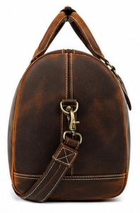 Sac de voyage de luxe en cuir véritable de qualité supérieure, sac de sport vintage, sac de week-end, sac de gym, fermeture éclair, sport, décontracté, grande capacité - Product Image 3