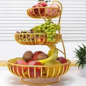 Industrial Black Metal <b>Wire</b> <b>Storage</b> <b>Basket</b> with 2 Compartments Divided Iron Mesh Organizer with Handle <b>for</b> Kitchen Pantry Desk - Product Image 3