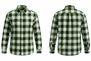 Camisa de Franela a Cuadros con Estampado Personalizado, Estilo Urbano, Manga Larga, con Botones, Casual y Cómoda para Hombre - Product Image 4