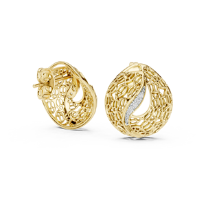 Pendientes de Diamantes Cultivados en Laboratorio, Diseño Espiral Eterno, con Filigrana, en Oro Blanco de 18 Quilates, para Compromiso, Boda, Fiesta, Regalo de San Valentín, Uso Diario - Product Image 6
