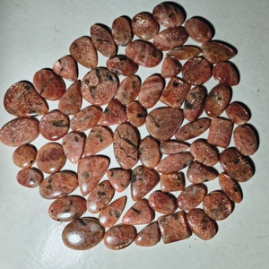 Lot en gros de cabochons de pierre de soleil orange naturelle de haute qualité, formes variées, polis, certifiés par un tiers, 20-45mm - Product Image 6