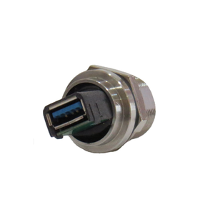 Waterproof USB 2.0 Dip Straight PCB Panel Mount Connector - Product Image 2