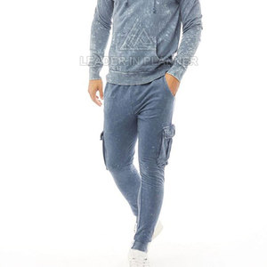 บริการ OEM ชุดวอร์มแบบย้อมสี ล้างด้วยกรด สำหรับผู้ชาย สั่งทำโลโก้ได้ MOQ ต่ำ ขายดี วัสดุทนทาน ระบายอากาศได้ดี - Product Image 2