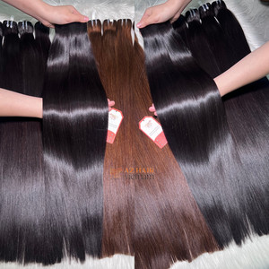 Top Quality Double Machine Weft Mirror Bone Straight <b>Hair</b> Natural Black Brown Human <b>Hair</b> Bundles 100% Raw Vietnamese <b>Hair</b> - Product Image 4